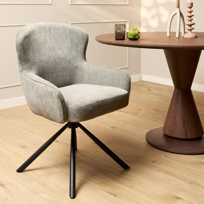 Starfurn Eetkamerstoel Hanna | Ash Grey | Met armleuning