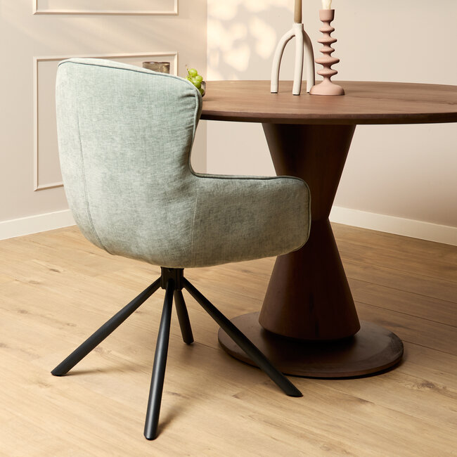 Starfurn Eetkamerstoel Hanna | Water Green | Met armleuning