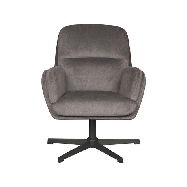 Label51 Draaifauteuil Moss | Antraciet Cosmo | Zwart Metaal