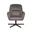 Label51 Draaifauteuil Moss | Antraciet Cosmo | Zwart Metaal