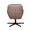 Label51 Draaifauteuil Moss |Taupe Micro Suede | Zwart Metaal
