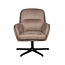 Label51 Draaifauteuil Moss |Taupe Micro Suede | Zwart Metaal