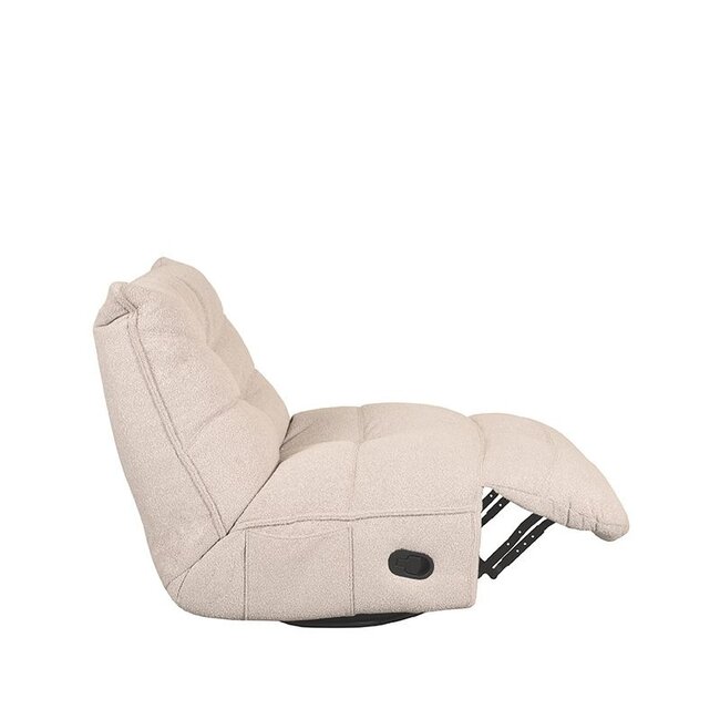 Label51 Relaxfauteuil Take It Easy | Naturel Boucle | Zwart Metaal