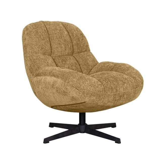 Label51 Draaifauteuil Huxley | Brass Elite | Zwart Metaal