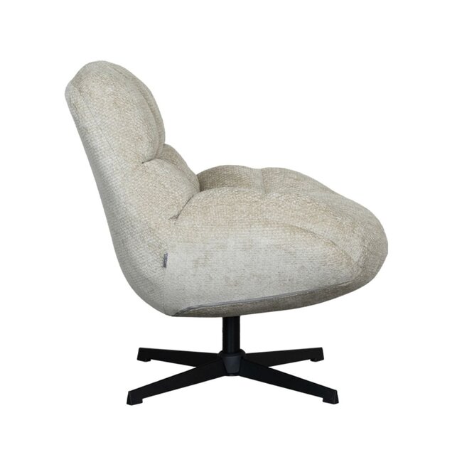 Label51 Draaifauteuil Huxley | Mushroom Elite | Zwart Metaal