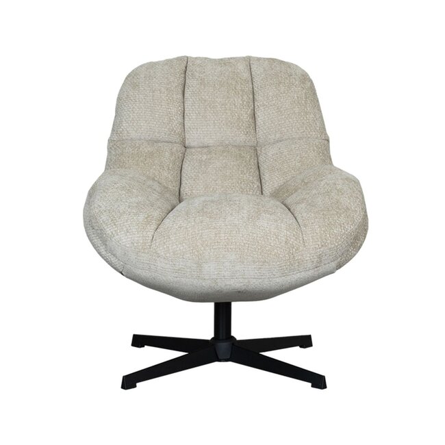 Label51 Draaifauteuil Huxley | Mushroom Elite | Zwart Metaal