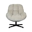 Label51 Draaifauteuil Huxley | Mushroom Elite | Zwart Metaal