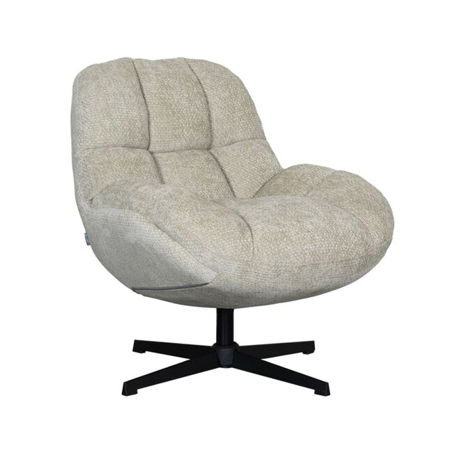 Label51 Draaifauteuil Huxley | Mushroom Elite | Zwart Metaal