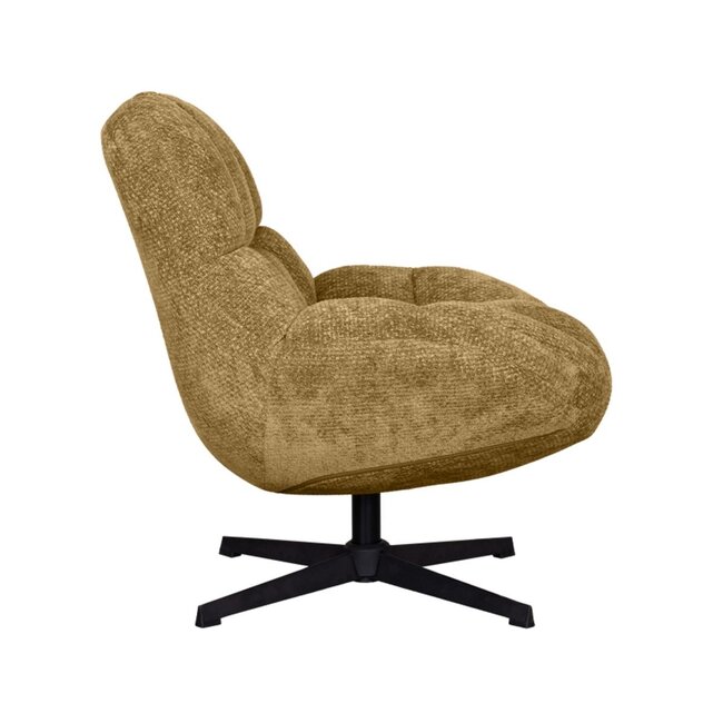Label51 Draaifauteuil Huxley | Mustard Elite | Zwart Metaal