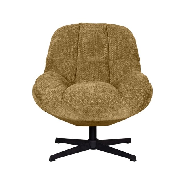 Label51 Draaifauteuil Huxley | Mustard Elite | Zwart Metaal