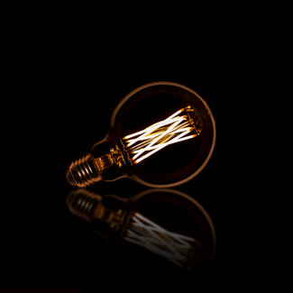 WoonStijl Lichtbron LED  bol Ø9 5 - E27 6W dimbaar / Amberkleurig glas 8466