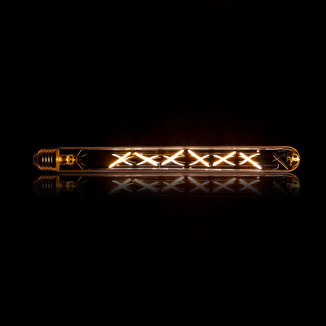 WoonStijl Lichtbron LED filament buis 30 cm - E27 4W 2100K 280lm dimbaar/Amberkleurig glas