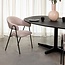 Label51 Eetkamerstoel Lowen | Naturel Boucle | Zwart Metaal