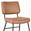 Label51 Eetkamerstoel Noah | Cognac Micro Suede | Zwart Metaal