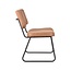 Label51 Eetkamerstoel Noah | Cognac Micro Suede | Zwart Metaal