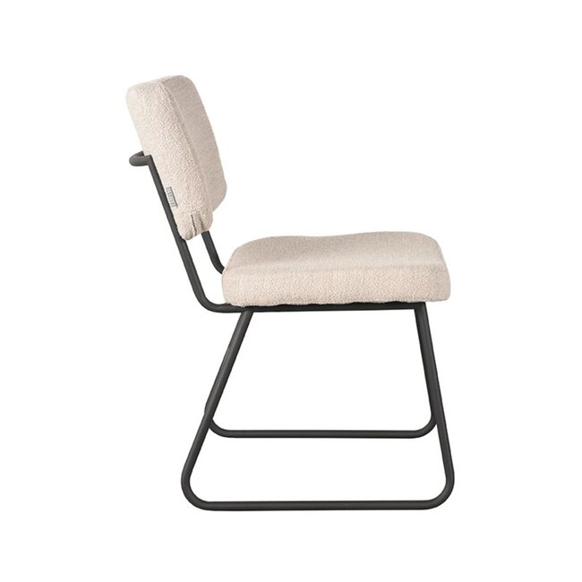 Label51 Eetkamerstoel Noah | Naturel  Boucle | Zwart Metaal