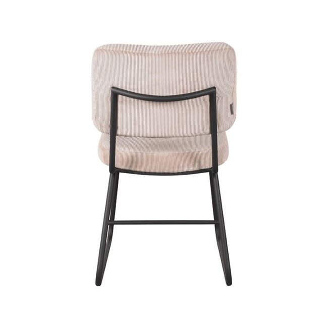 Label51 Eetkamerstoel Noah | Naturel Ribcord | Zwart Metaal