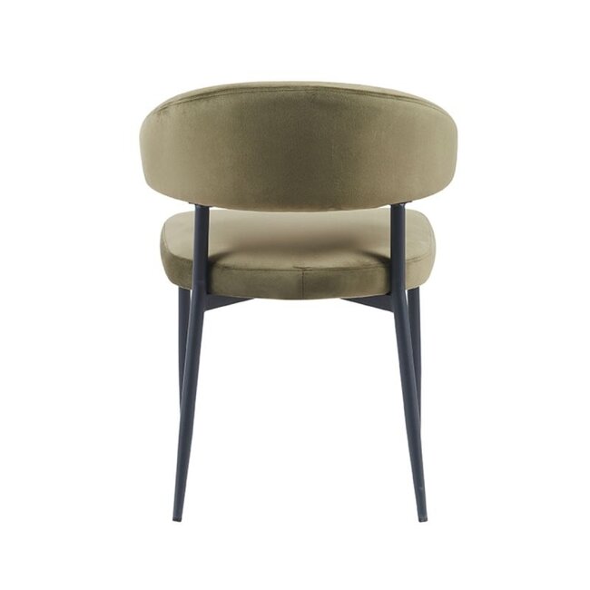 Label51 Eetkamerstoel Bliss | Hunter Fluweel | Zwart Metaal