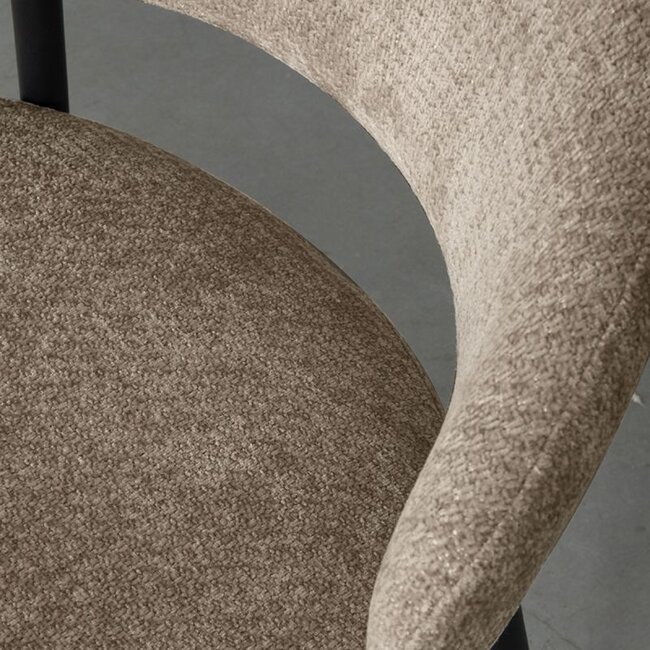 Label51 Eetkamerstoel Bliss | Hunter Elite | Zwart Metaal