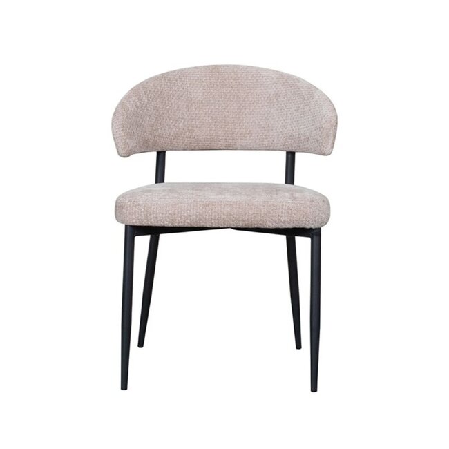 Label51 Eetkamerstoel Bliss | Clay Elite | Zwart Metaal