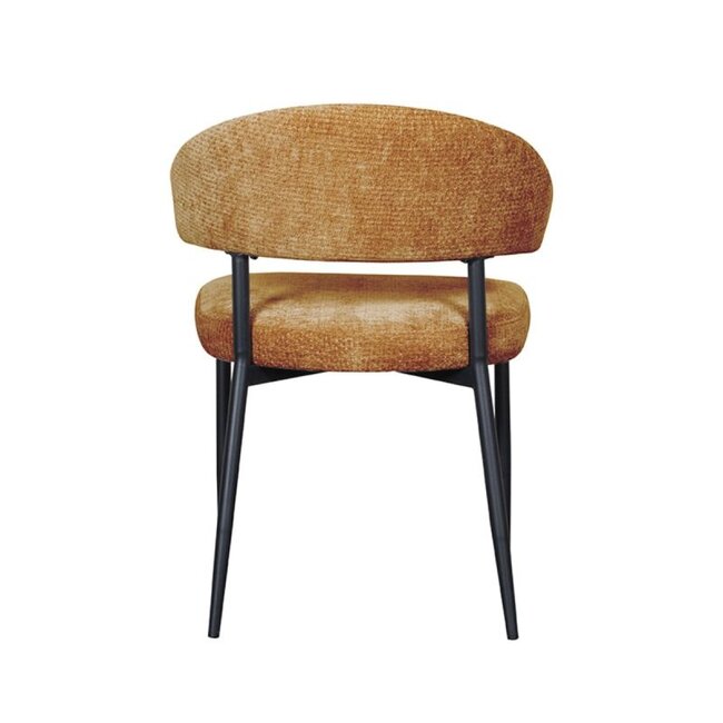 Label51 Eetkamerstoel Bliss | Mustard Elite | Zwart Metaal