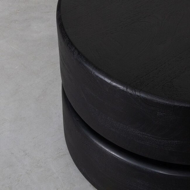 Label51 Salontafel Milly | 50x50 cm | Zwart Mangohout