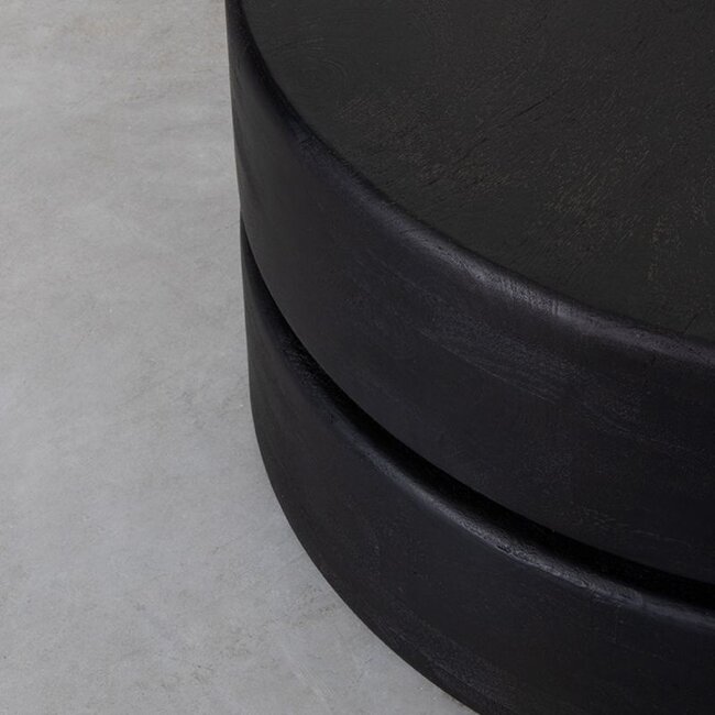 Label51 Salontafel Milly | 70x70 cm | Zwart Mangohout