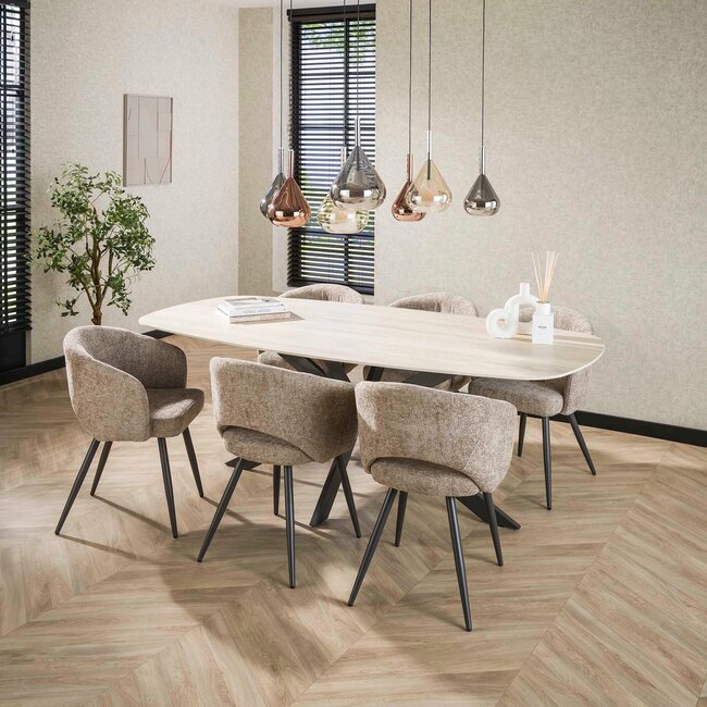WoonStijl Eetkamertafel 180 deens ovaal Romano