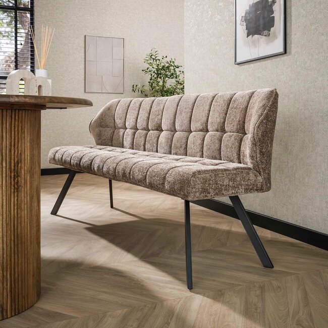 WoonStijl Eetkamerbank raster 180 Rich Champagne