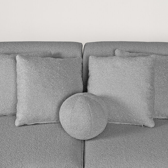 Label51 LABEL51 Bank Mori - Grijs - Boucle - 4-Zits