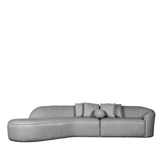 Label51 LABEL51 Bank Stelvio - Grijs - Boucle - 4-Zits