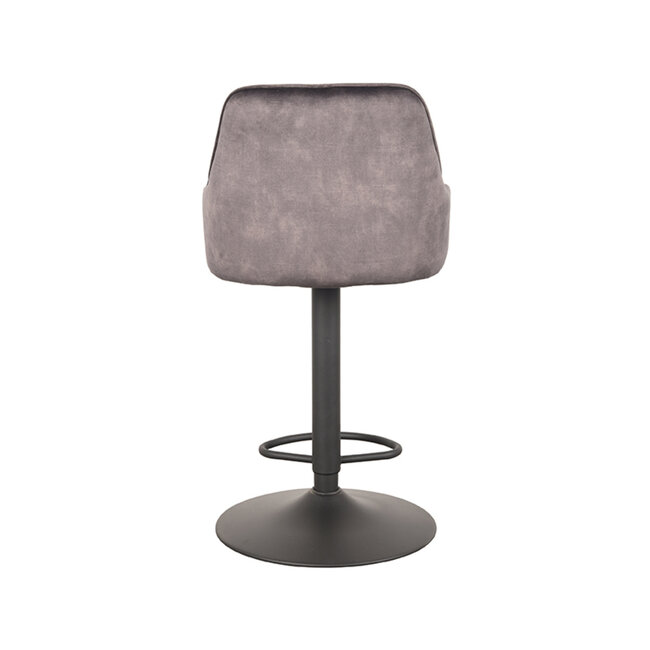 Label51 LABEL51 Barkruk Fender - Antraciet - Velours - Gaslift