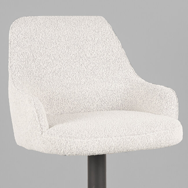 Label51 LABEL51 Barkruk Fender - Wit - Boucle - Gaslift