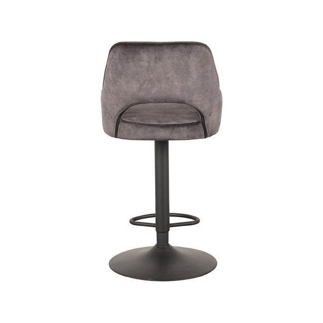 Label51 LABEL51 Barkruk Fer - Antraciet - Velours - Gaslift