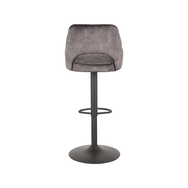 Label51 LABEL51 Barkruk Fer - Antraciet - Velours - Gaslift
