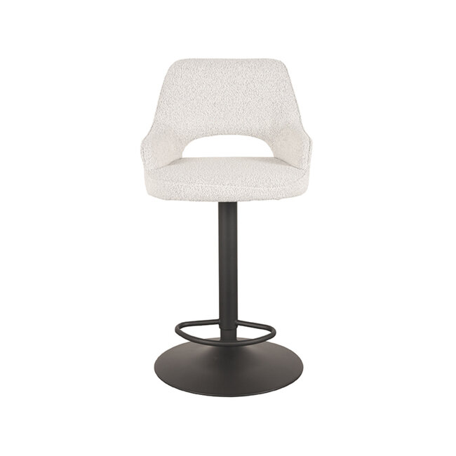 Label51 LABEL51 Barkruk Fer - Wit - Boucle - Gaslift