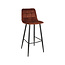 Label51 LABEL51 Barkruk Jelt - Rust - Velours - Zithoogte 78