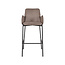 Label51 LABEL51 Barkruk Joni - Taupe - Microfiber - Zithoogte 78