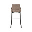Label51 LABEL51 Barkruk Joni - Taupe - Microfiber - Zithoogte 78