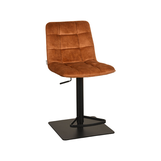 Label51 LABEL51 Barkruk Juul - Oker - Velours - Gaslift