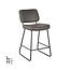 Label51 LABEL51 Barkruk Noah - Antraciet - Microfiber - Zithoogte 65