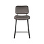 Label51 LABEL51 Barkruk Noah - Antraciet - Microfiber - Zithoogte 65