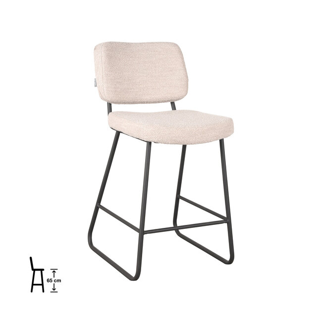 Label51 LABEL51 Barkruk Noah - Naturel - Boucle - Zithoogte 65