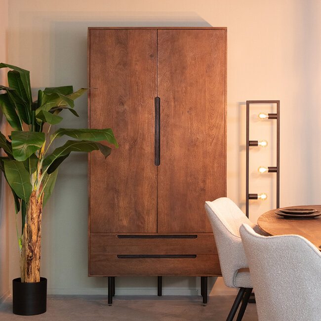 Label51 LABEL51 Bergkast Rio - Espresso - Mangohout - Hoge Kast