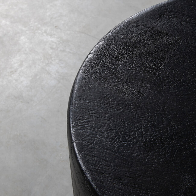 Label51 LABEL51 Bijzettafel Milly - Zwart - Mangohout - 35 cm