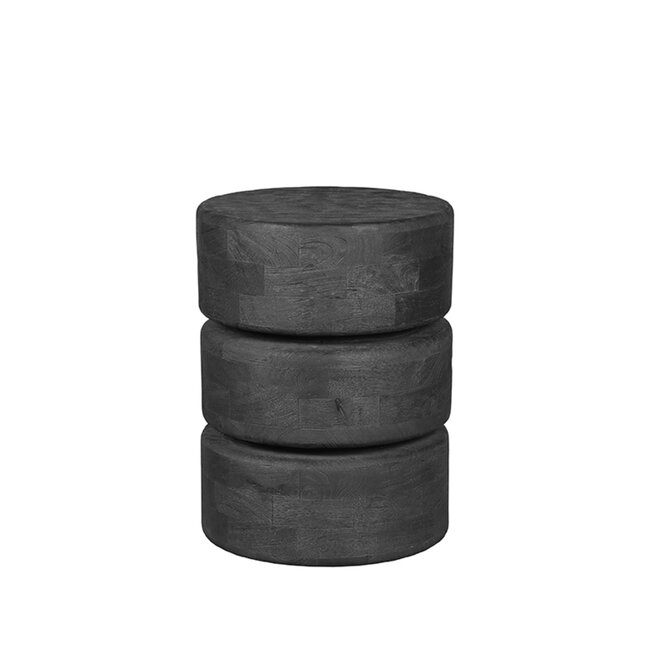 Label51 LABEL51 Bijzettafel Milly - Zwart - Mangohout - 35 cm