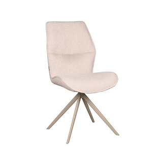 Label51 LABEL51 Eetkamerstoel Comfy - Naturel - Boucle - Taupe Onderstel