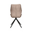 Label51 LABEL51 Eetkamerstoel Comfy - Taupe - Micro Suede - Zwart Onderstel