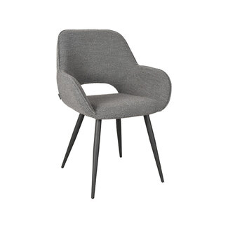 Label51 LABEL51 Eetkamerstoel Fer - Grijs - Boucle