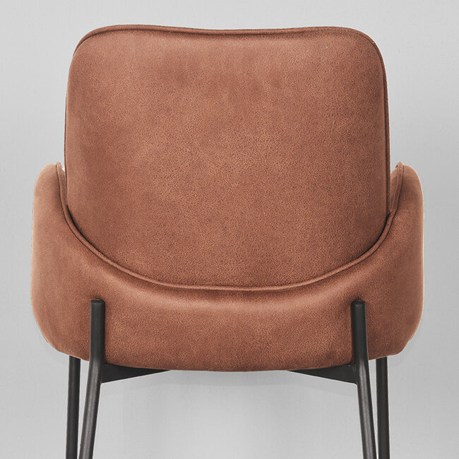 Label51 LABEL51 Eetkamerstoel Jari - Cognac - Microfiber